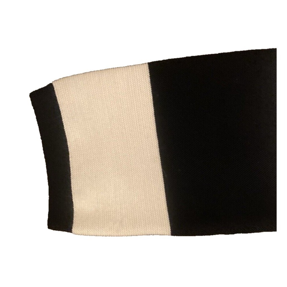 CLUB MONACO Womens Italian Yarn Striped Sweater Dress Black Cream Wool Small - Picture 4 of 8